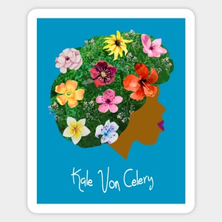 Kale Von Celery Floral Afro Sticker